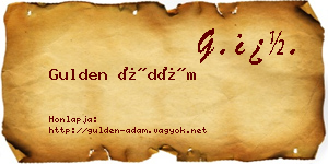 Gulden Ádám névjegykártya